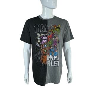 Marvel Men’s Split Thanos Infinity Gauntlet Short Sleeve Tee